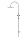 Meir Round Gooseneck Shower Set with 200mm Rose, Single-Function Hand Shower