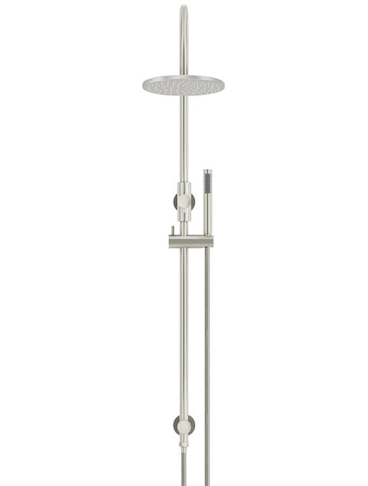 Meir Round Gooseneck Shower Set with 200mm Rose, Single-Function Hand Shower