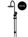 Meir Round Gooseneck Shower Set with 200mm rose, Three-Function Hand Shower