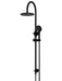 Meir Round Gooseneck Shower Set with 200mm rose, Three-Function Hand Shower