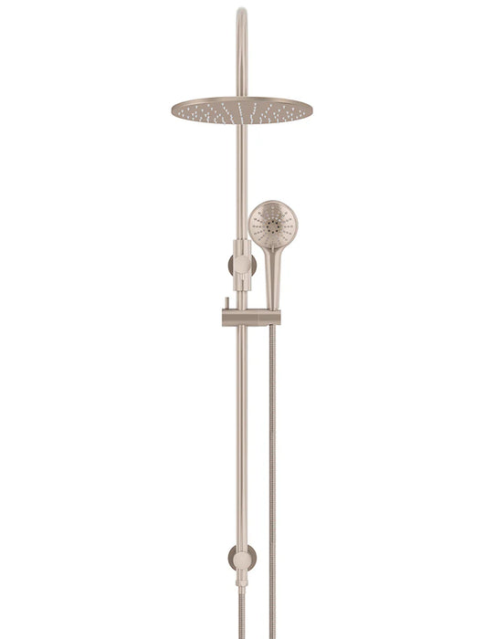 Meir Round Gooseneck Shower Set with 300mm Rose, Three-Function Hand Shower