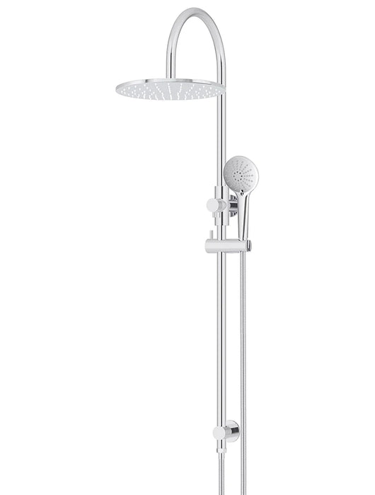 Meir Round Gooseneck Shower Set with 300mm Rose, Three-Function Hand Shower