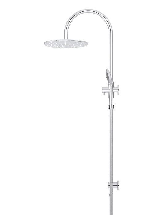 Meir Round Gooseneck Shower Set with 300mm Rose, Three-Function Hand Shower