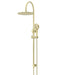 Meir Round Gooseneck Shower Set with 300mm Rose, Three-Function Hand Shower