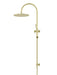 Meir Round Gooseneck Shower Set with 300mm Rose, Three-Function Hand Shower