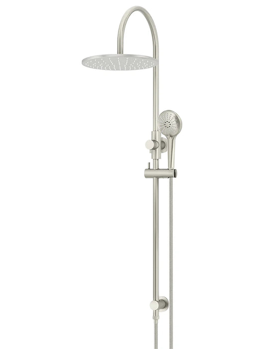 Meir Round Gooseneck Shower Set with 300mm Rose, Three-Function Hand Shower