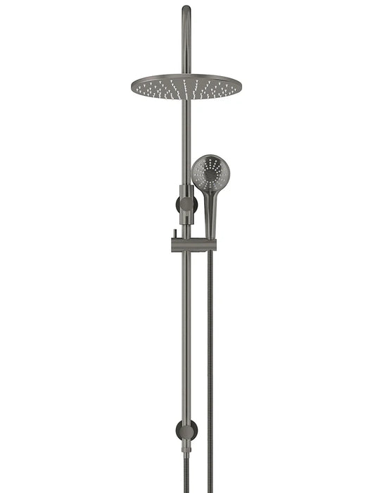Meir Round Gooseneck Shower Set with 300mm Rose, Three-Function Hand Shower