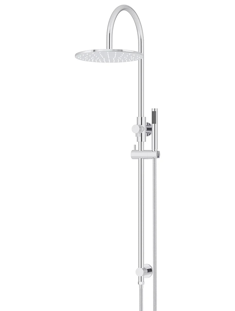 Meir Round Gooseneck Shower Set with 300mm Rose, Single-Function Hand Shower