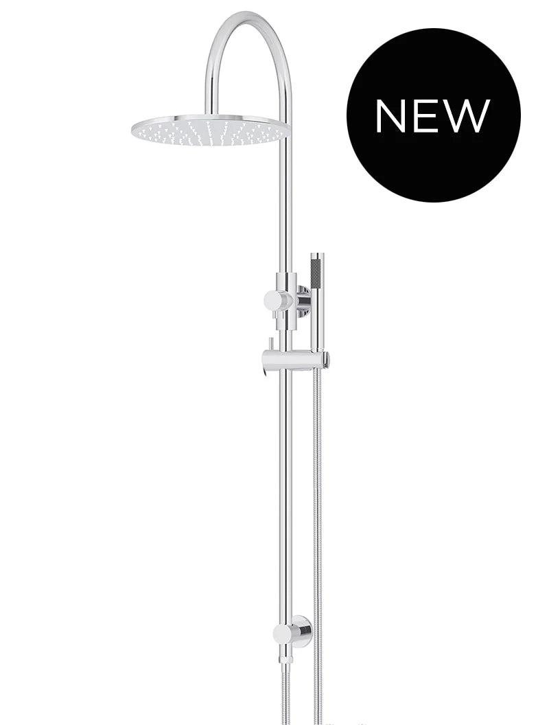 Meir Round Gooseneck Shower Set with 300mm Rose, Single-Function Hand Shower