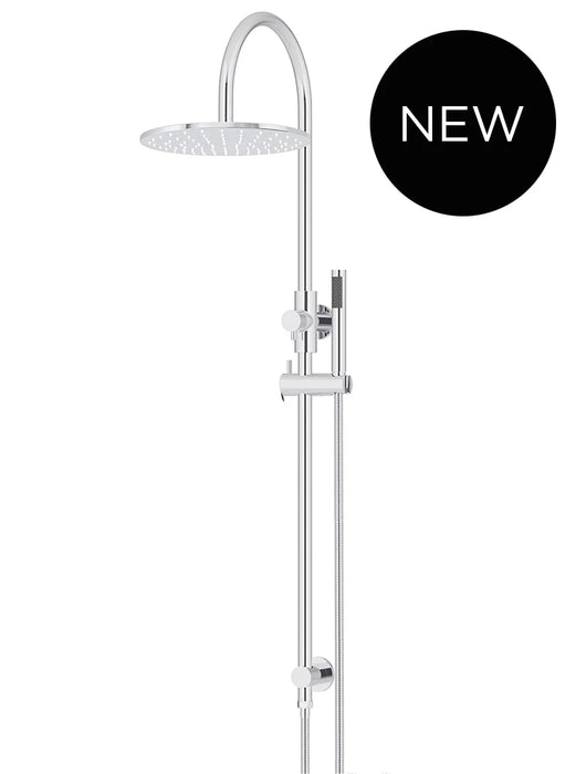 Meir Round Gooseneck Shower Set with 300mm Rose, Single-Function Hand Shower