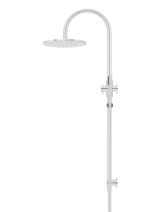 Meir Round Gooseneck Shower Set with 300mm Rose, Single-Function Hand Shower
