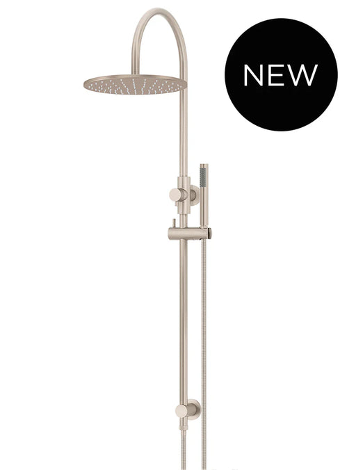 Meir Round Gooseneck Shower Set with 300mm Rose, Single-Function Hand Shower