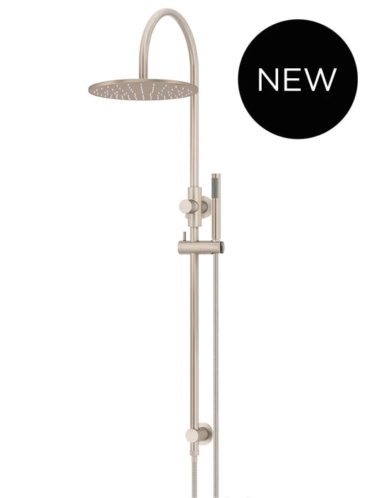 Meir Round Gooseneck Shower Set with 300mm Rose, Single-Function Hand Shower