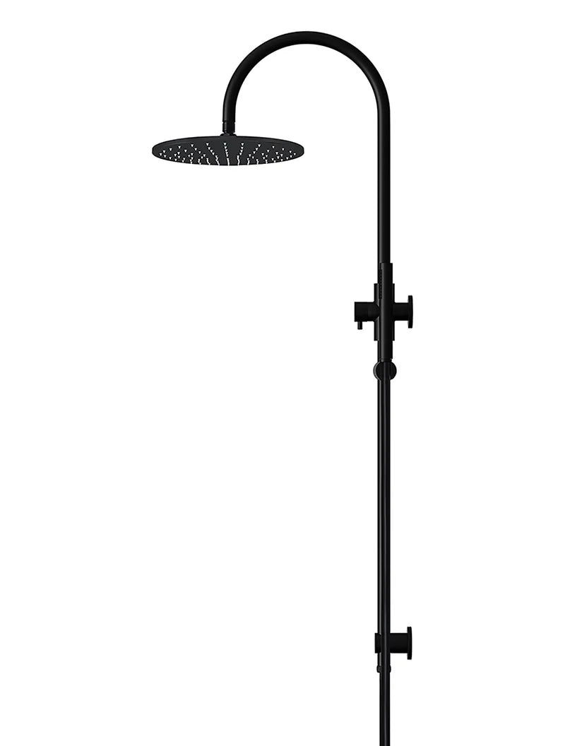 Meir Round Gooseneck Shower Set with 300mm Rose, Single-Function Hand Shower