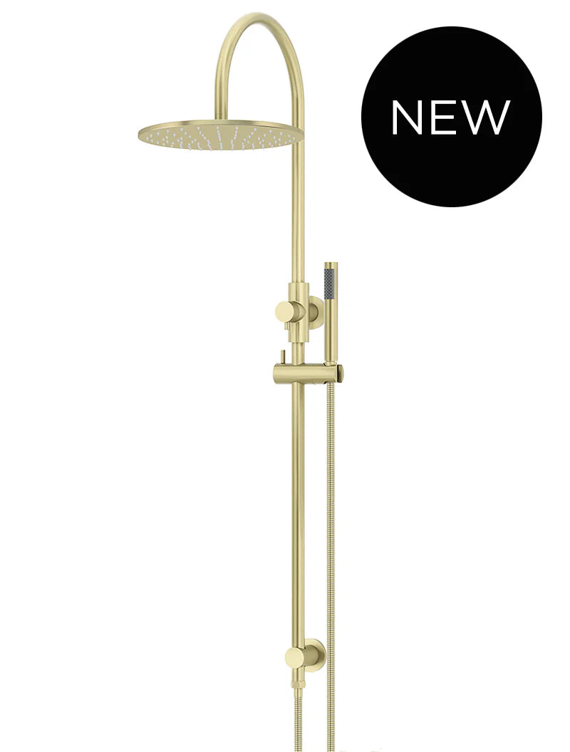 Meir Round Gooseneck Shower Set with 300mm Rose, Single-Function Hand Shower