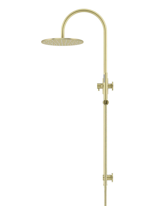 Meir Round Gooseneck Shower Set with 300mm Rose, Single-Function Hand Shower