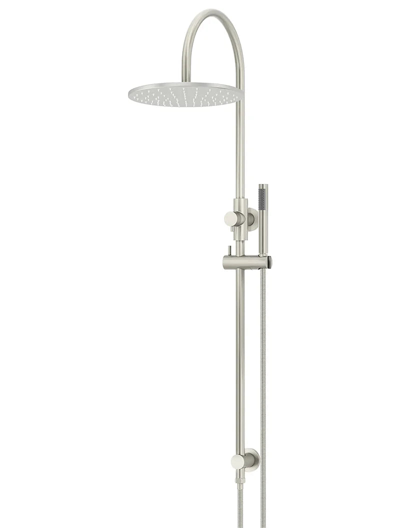 Meir Round Gooseneck Shower Set with 300mm Rose, Single-Function Hand Shower