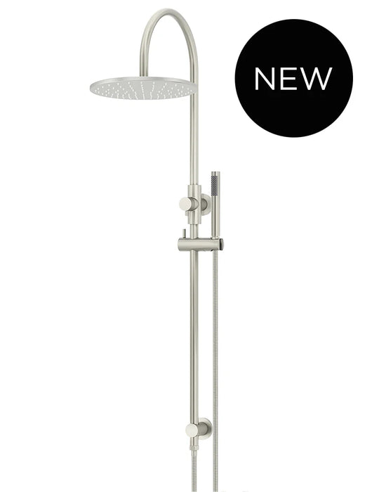 Meir Round Gooseneck Shower Set with 300mm Rose, Single-Function Hand Shower