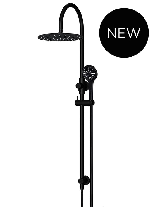 Meir Round Gooseneck Shower Set with 300mm Rose, Three-Function Hand Shower