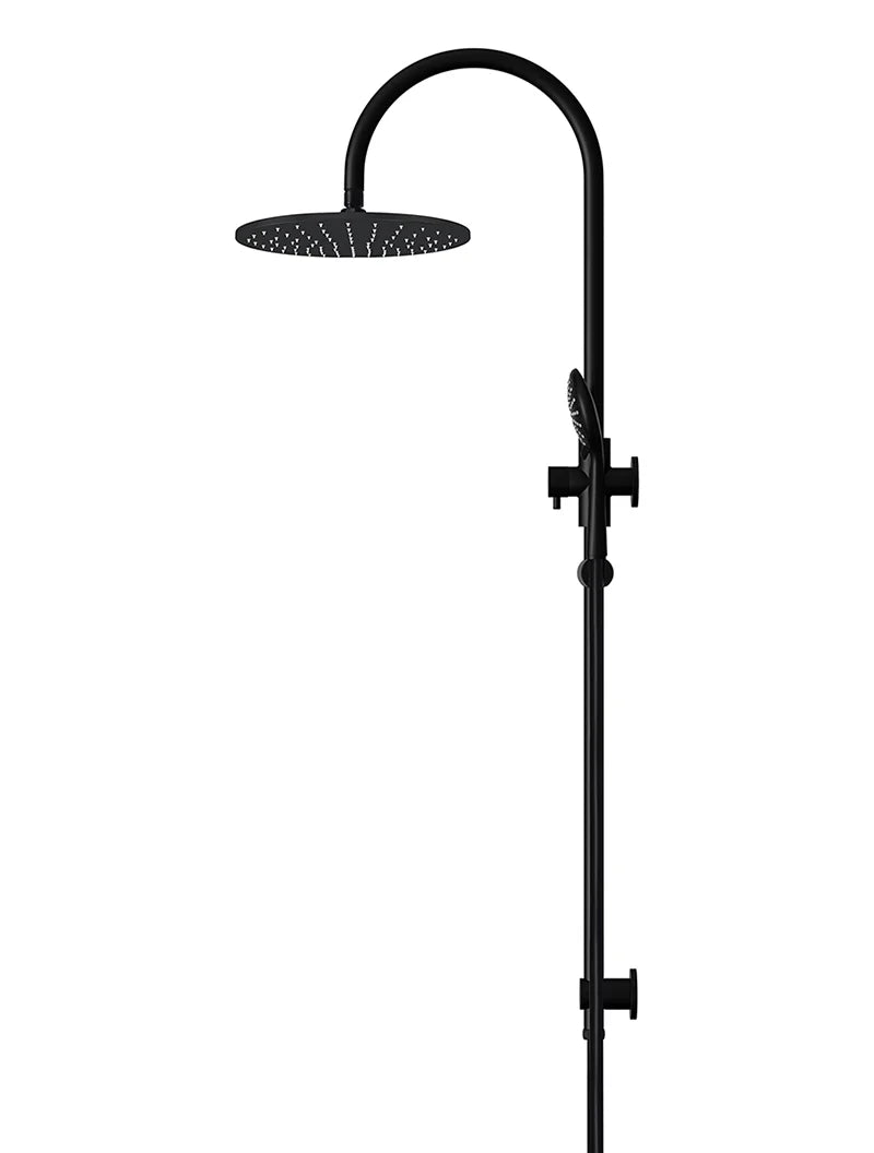 Meir Round Gooseneck Shower Set with 300mm Rose, Three-Function Hand Shower