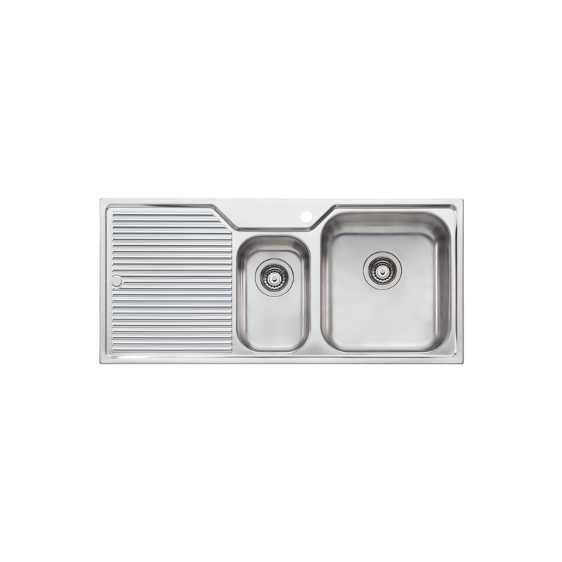 Oliveri Nu-Petite LH 1 & 1/2 Bowl Top mount Sink With Drainer