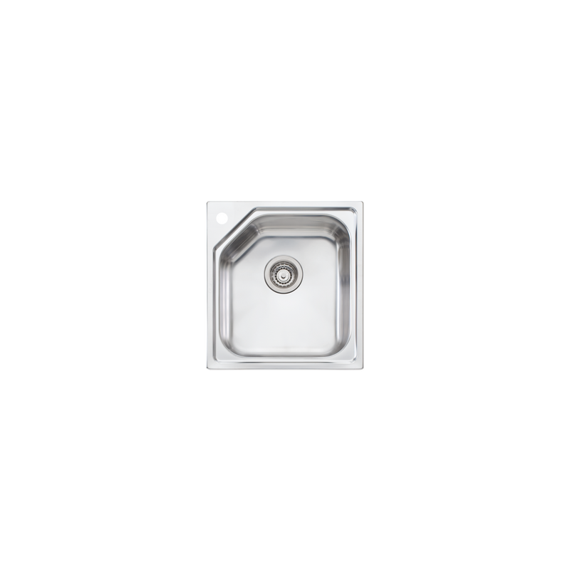 Oliveri Nu-Petite Standard Bowl Topmount Sink No Tap Hole 5-SIDED Inset Bowl 460mm