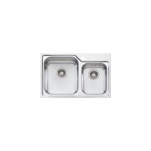 Oliveri Nu-Petite 1 & 3/4 Bowl Topmount Sink 775mm