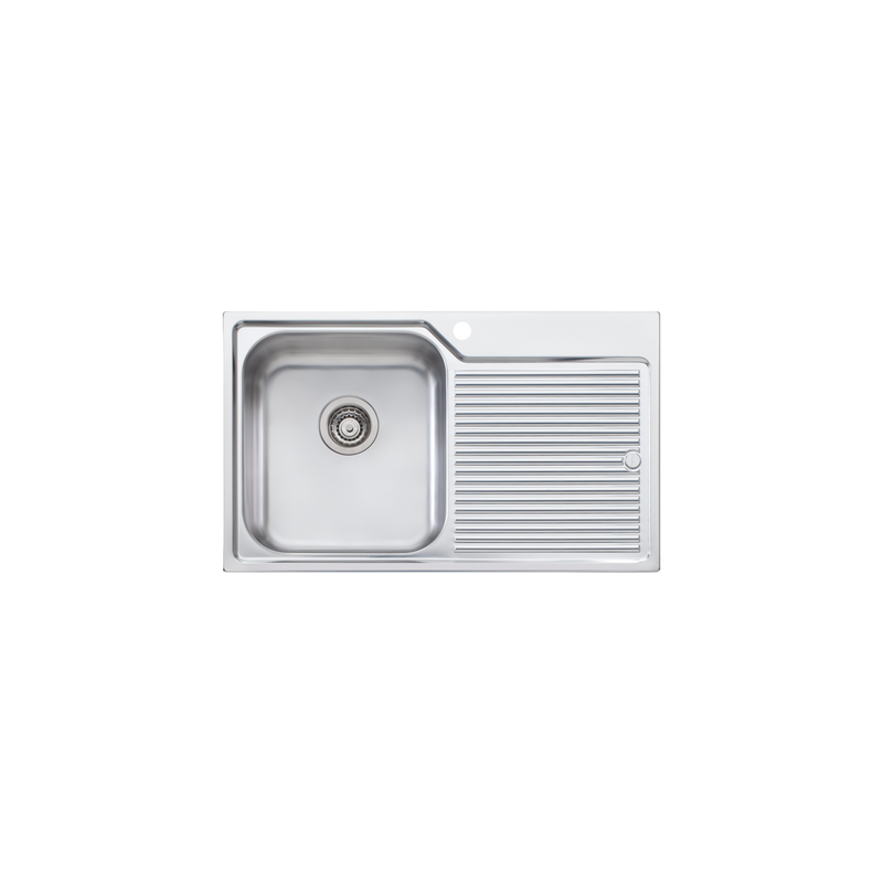 Oliveri Nu-Petite Single Bowl Topmount Sink With Drainer 825mm