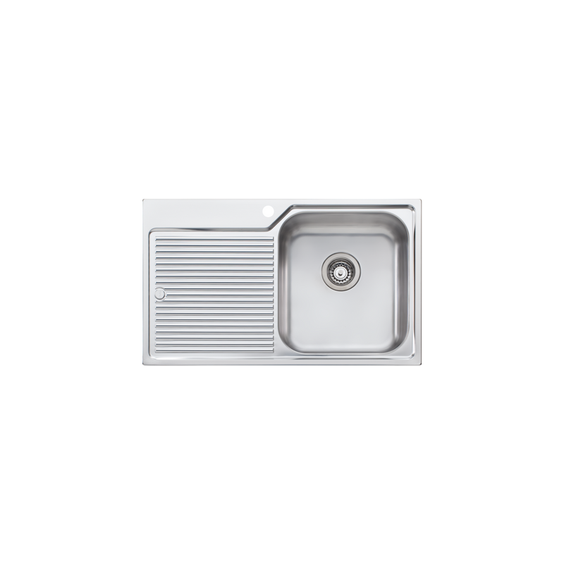 Oliveri Nu-Petite Single Bowl Topmount Sink With Drainer 825mm