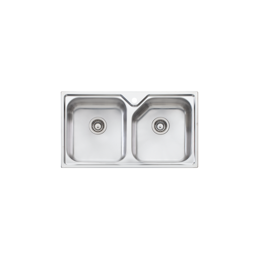 Oliveri Nu-Petite Double Bowl Topmount Sink 875mm Double Bowl