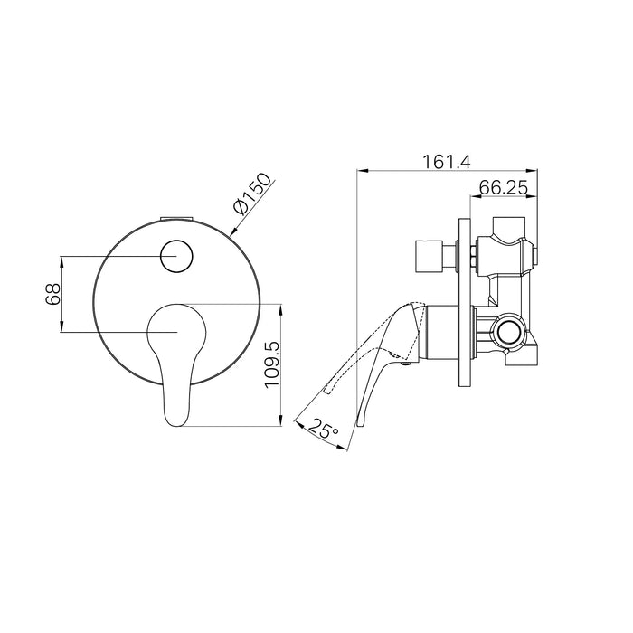 Nero Classic Shower Mixer With Diverter
