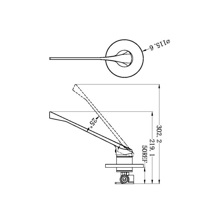 Nero Classic Care Shower Mixer Extended Handle