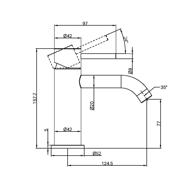 Nero Zen SS316L Basin Mixer