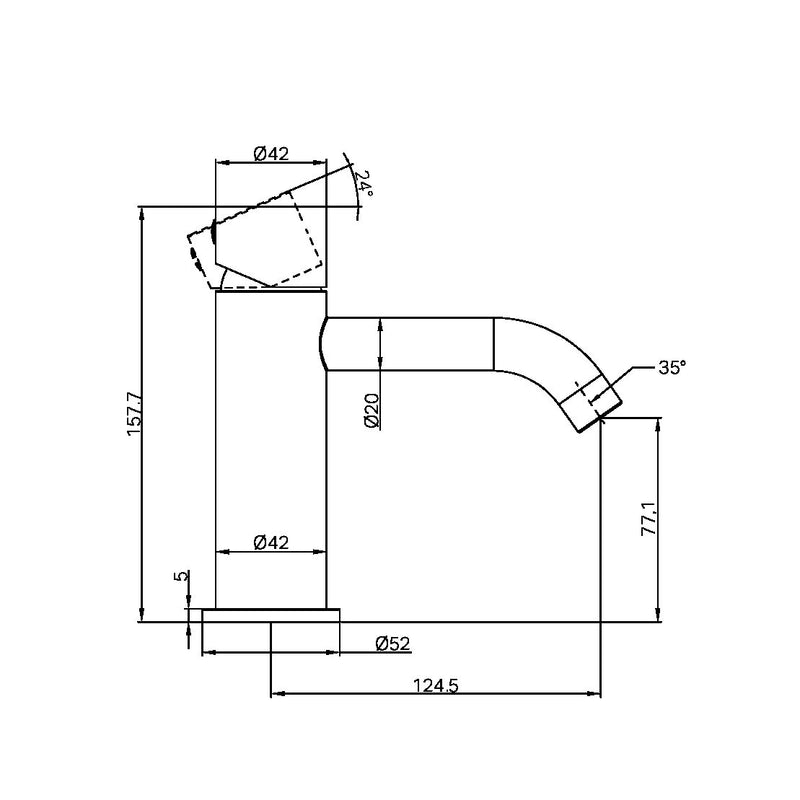 Nero Zen SS316L Basin Mixer Handless