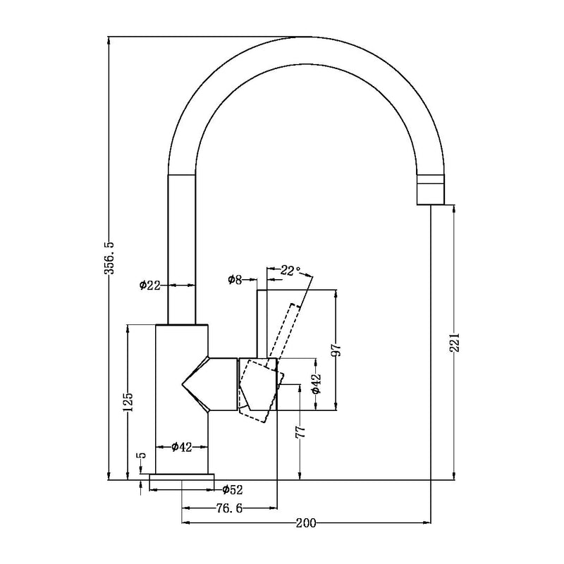Nero Zen SS316L Kitchen Mixer