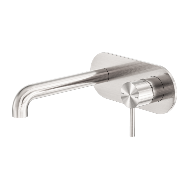 Nero Zen SS316L Wall Basin/Bath Mixer