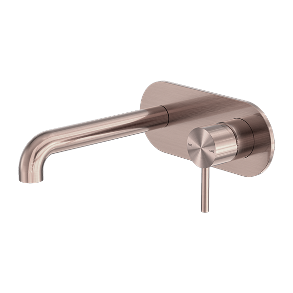 Nero Zen SS316L Wall Basin/Bath Mixer