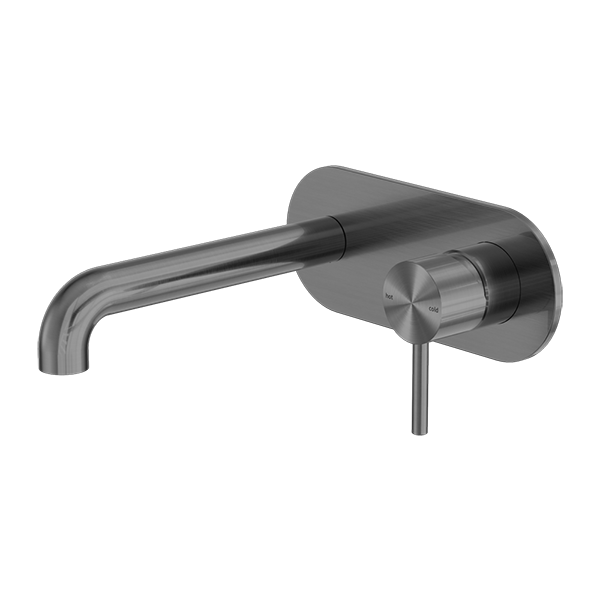 Nero Zen SS316L Wall Basin/Bath Mixer