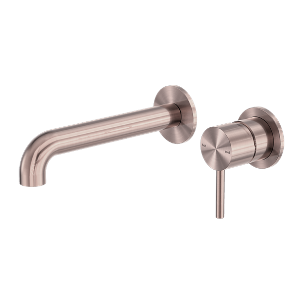 Nero Zen SS316L Wall Basin/Bath Mixer Separate Back Plate Spout