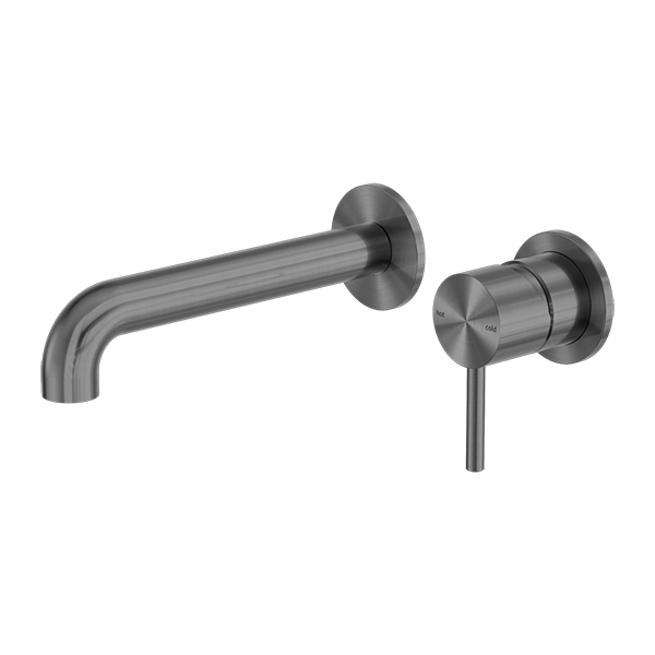 Nero Zen SS316L Wall Basin/Bath Mixer Separate Back Plate Spout