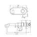 Nero Zen SS316L Wall Basin/Bath Mixer