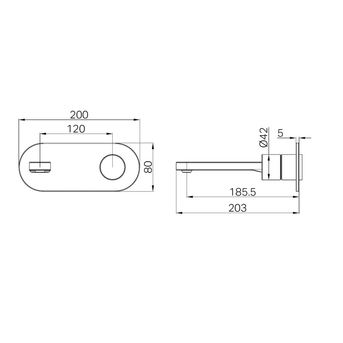 Nero Pure SS316L Progressive Wall Basin/Bath Mixer Trim Kits