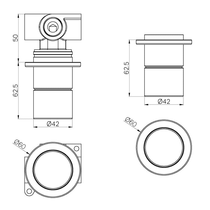 Nero Pure SS316L Shower Mixer Whole Set