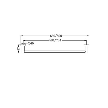 Nero Mecca Single Towel Rail