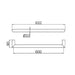 Nero Mecca 240V Single Heated Towel Rail