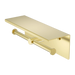 Nero Mecca Double Toilet Roll Holder With Shelf