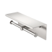 Nero Mecca Double Toilet Roll Holder With Shelf