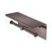 Nero Mecca Double Toilet Roll Holder With Shelf