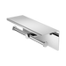 Nero Mecca Double Toilet Roll Holder With Shelf