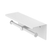 Nero Mecca Double Toilet Roll Holder With Shelf